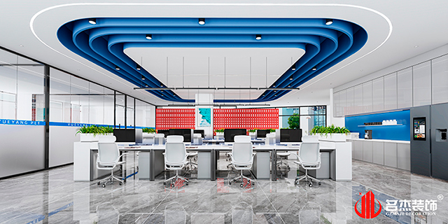 开放办公区设计效果