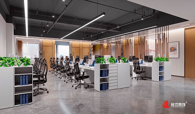 开放办公区设计效果